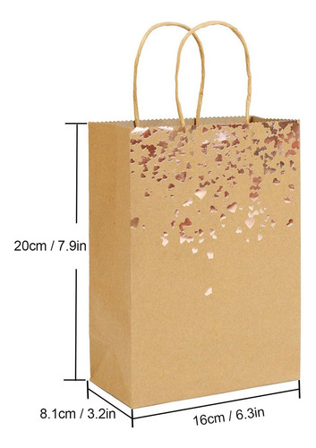Bolsas De Regalo Bolsas De Papel Kraft Para Cumpleaños, Boda