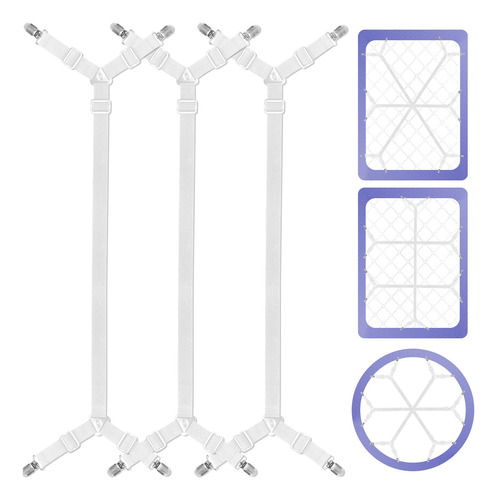 Tuyeabc Correas De Soporte Para Sabanas, 3 Juegos/12 Vias, C