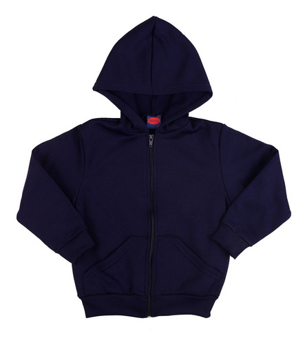 Imagen 2 de 4 de Campera Canguro Colegial Con Capucha Talle 4 Al 12