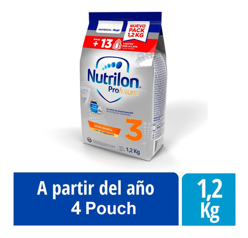 Leche Nutrilon 3 En Polvo Profutura Pouch 1,2 Kg X 4 Un