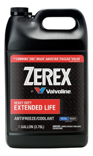 Refrigerante Anticongelante Valvoline Zerex Rojo  Por 4l