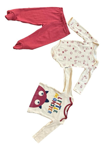 Conjunto Bebe Pantalon + Plyera + Pañalero Mount Baby Crazy 