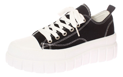 Zapatilla Lona Negro Vía Franca Art. 52111b21191black