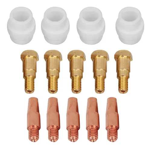 Kit De Boquillas Sin Gas 14AK 15AK, Punta De Contacto Para Soldadura Mig De 0 9 Mm 0 035 M6 Consumibles Para Soplete De Soldadura 14 Piezas 97984761