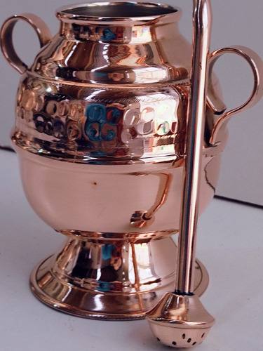 Imagen 5 de 5 de Mate De Cobre 99.9 %hecho A Mano Alto 11 Cm 250cc