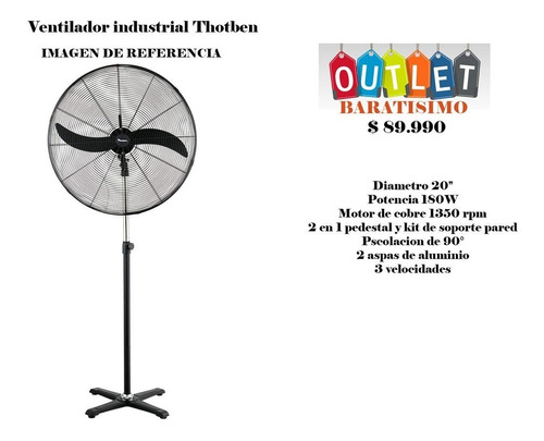 Ventilador Pedestal Industrial Thotben