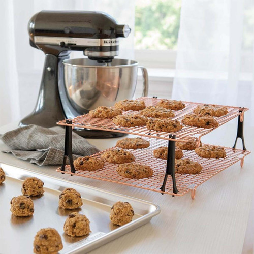 Rejilla Para Enfriar 2 Niveles Cobre 42 Cm Nordicware