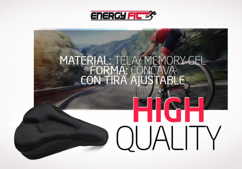 Imagen 4 de 9 de Funda Asiento Bicicleta Cubre Gel Acolchado Ajustable C Memo