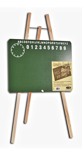 Lousa Verde Escolar Cavalete Tripé Infantil 45x35cm - 01 Un