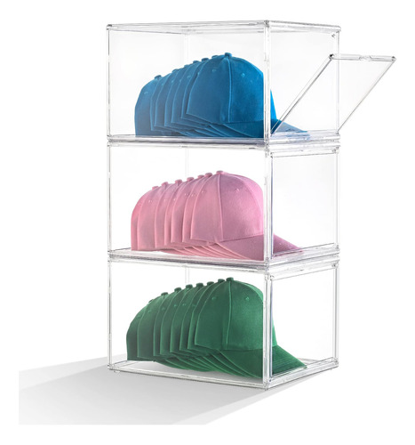 Caja Organizadora De Sombreros Para Gorras De Beisbol, 3 Paq