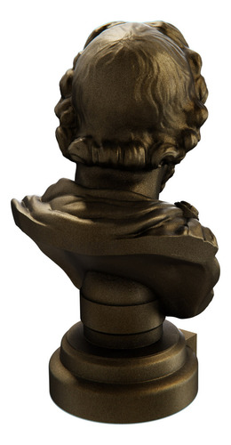 Estátua Busto Epiteto Filósofo Grego - Estoicismo Cor Cor ouro velho