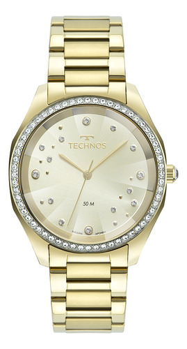 Relógio Technos Dourado Feminino Crystal 2036mmg/1x