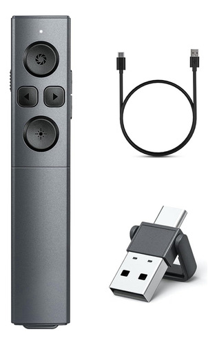 Clicker De Presentación Usb Tipo C 2 En 1, Inalámbrico Recar