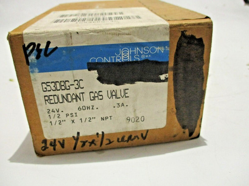 New Johnson Controls G53dbg-3c Redundant Furnace Gas Val Jjs