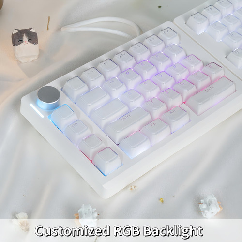 Teclado Mecánico Gmk70 Dividido Via Programable 65% Inalámbr Color Del Teclado Idioma