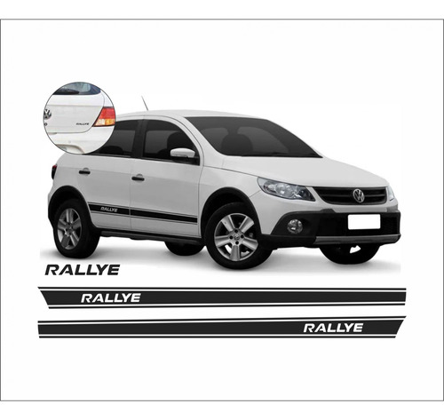 Kit De Faixas Adesivos Gol Rallye 2011 G5 Mod Original