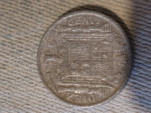 Moneda De España 10 Céntimos Año 1940 Aluminio Km# 766