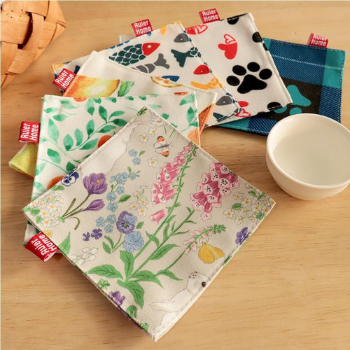 Juego De 6 Posavasos De Lona De 2 Capas Para Bebidas, Posava