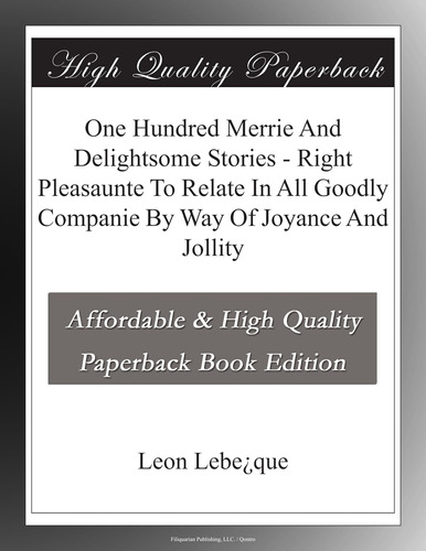 Libro: En Ingles One Hundred Merrie And Delightsome Stories