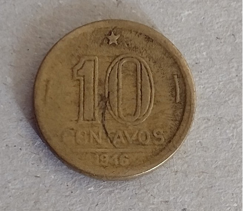 Moneda De Brasil De 10 Centavos Año 1946