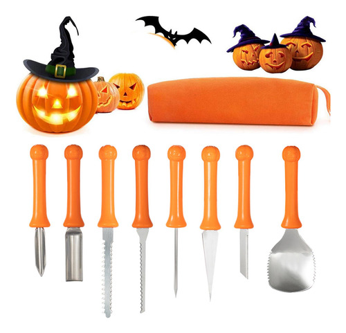 Kit De Tallado De Calabaza De 8 Uds., Juego De Tallador