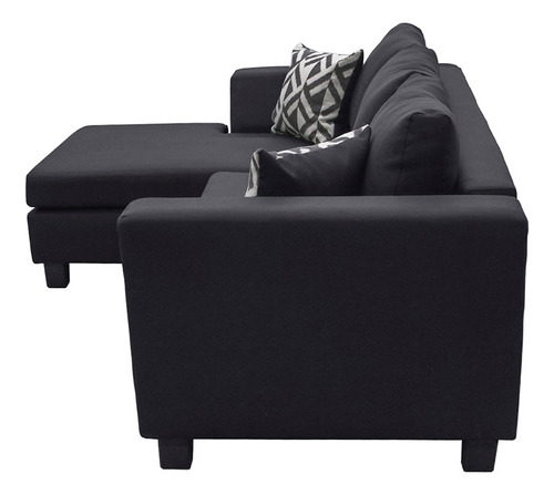 Sala Esquinera Caprice Modular Izquierda O Derecha Color Negro