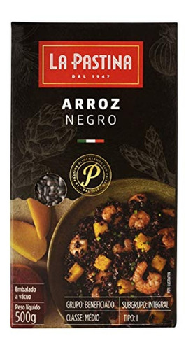 Arroz Negro Italiano La Pastina 500g Unidade Arroz Negro