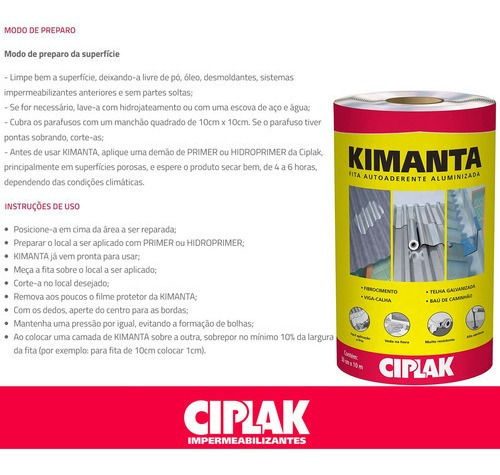 Ciplak Kimanta Aluminio Rl 0,30x10m