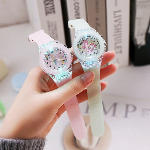 20 Relojes Niñas Unicornio Colorido Luminoso Regalo.mayoreo