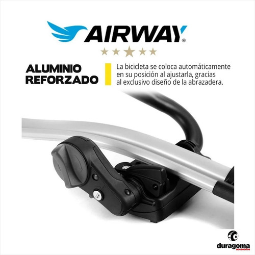 Porta Bicicleta Aluminio Airway Reforzado Para 1 Bicicleta