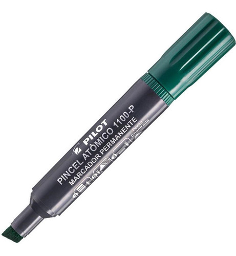 Caixa Com 12 Pincel Atomico 1100p Verde Recarregavel Pilot