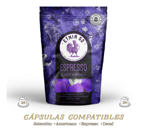 Imagen 2 de 9 de 24 Cápsulas De Café Etnia 52 Compatibles Con Nespresso®