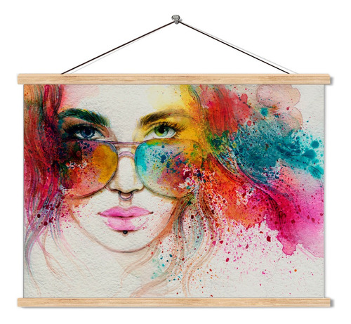 Poster Pergamino Mujer Con Gafas 60x90cm