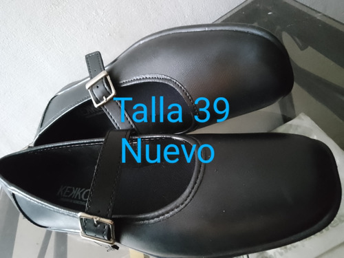 Zapato Negro Para Dama O Niña, Talla 39 