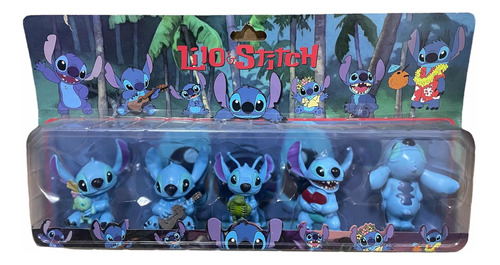Blister Lilo Y Stitch X5 Figuras Colección Completa