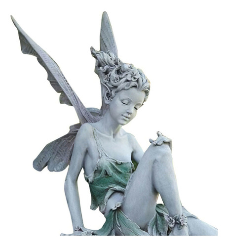 F 2x Fairy Estatua Césped Repisa Figurilla Patio Escultura