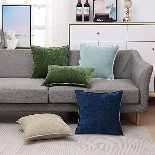 Decoruhome Juego De 2 Fundas De Almohada De Chenilla Navideñ