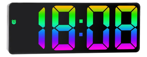 0725 Reloj Despertador Black Shell Black Surface C Con Fuent