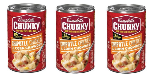 Sopa Campbell's Chunky Chipotle Chicken & Corn 3 Pack