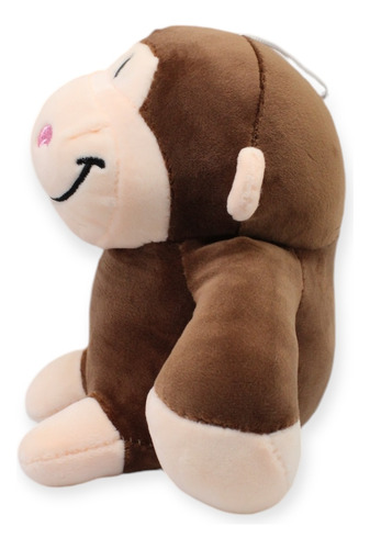 Chango De Peluche Café Sonriente Juguete Suave Animales 22cm