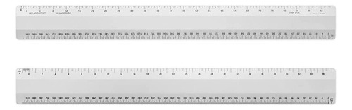 Alumicolor Architect De 12 Pulgadas Regla 4 Bisel Escala E A