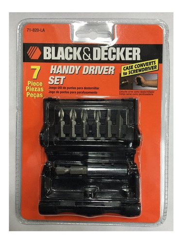 Imagen 4 de 7 de Juego Set 7 Puntas Para Atornillar Black Decker 71-820-la Mm