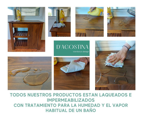 Imagen 7 de 10 de Vanitory Con Bacha Madera 50cm