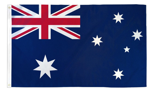 Bandera De Australia  De 45cm X 30cm Con Soporte Plástico