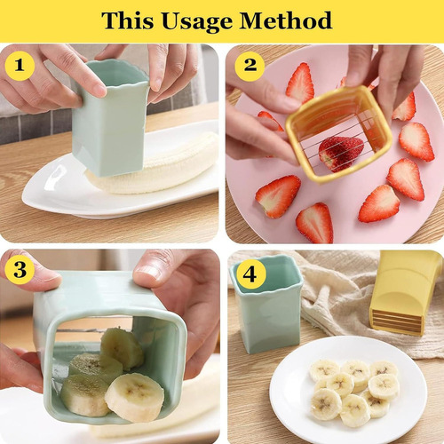 Plátano Frutas Rebanador Tazas Cortador Huevo Cortador Fresa