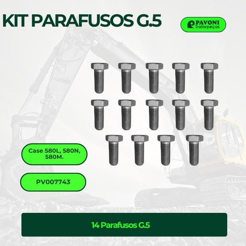 Kit 14 Parafusos G5 Compatível Com Retro Case 580l 580m 580n