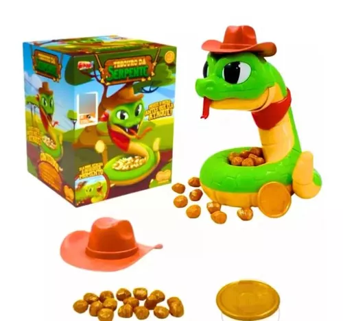 Brinquedo Tesouro Da Serpente Ação Pegue Ouro Jogo Divertido