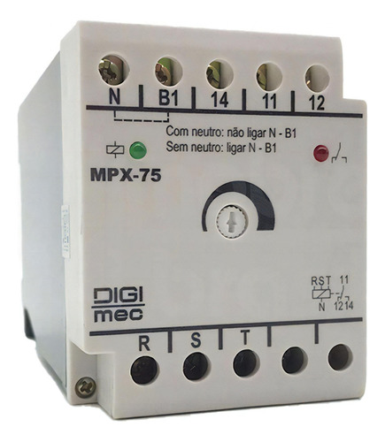 Rele Sequência E Falta De Fase Mpx-75 380v - Digimec