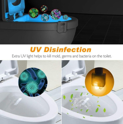 2pack 16-color Toilet Led Night Light Motion Sensor