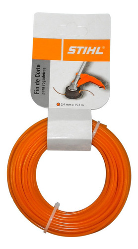 Fio Nylon 2,4mm Rolo 15,3mts Roçadeira Fs55 Stihl Original